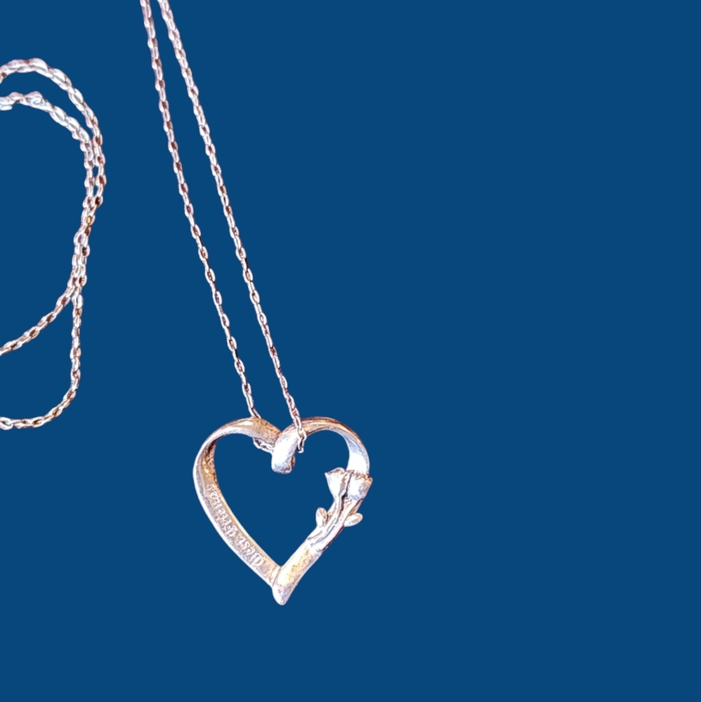 Best Friend Necklace 925 Sterling Silver Open Heart A Best Friend From Italy